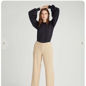 Richer Poorer Dream Knit Billow Sleeve Shirt / black / S